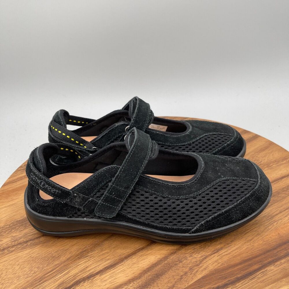 Orthofeet Sanibel 893 Mary Jane Orthotic Shoes Women Size 10 4E XX-Wide Black